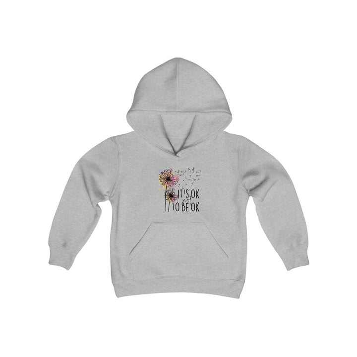 It's OK to Be OK Youth Hoodie - Comfortable Sweatshirt for Encouragement and Positivity