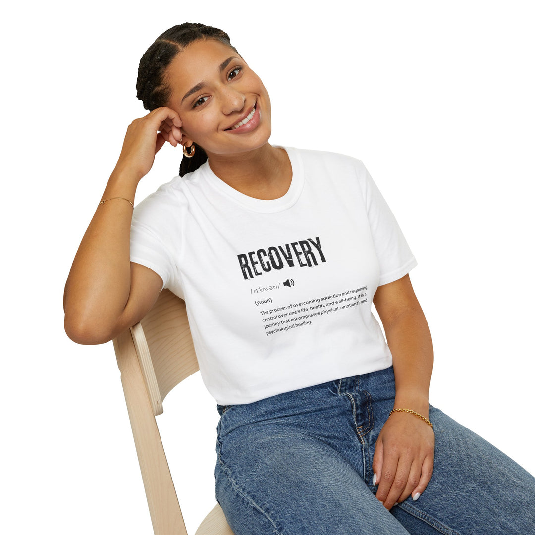 Recovery Quote Unisex T-Shirt, Supportive Tee, Inspirational Clothing, Self-Care Gift, Mental Health Awareness Shirt, Recovery Journey