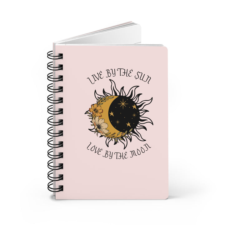 Sun and Moon Inspirational Spiral Bound Journal - Live by the Sun, Love by the Moon