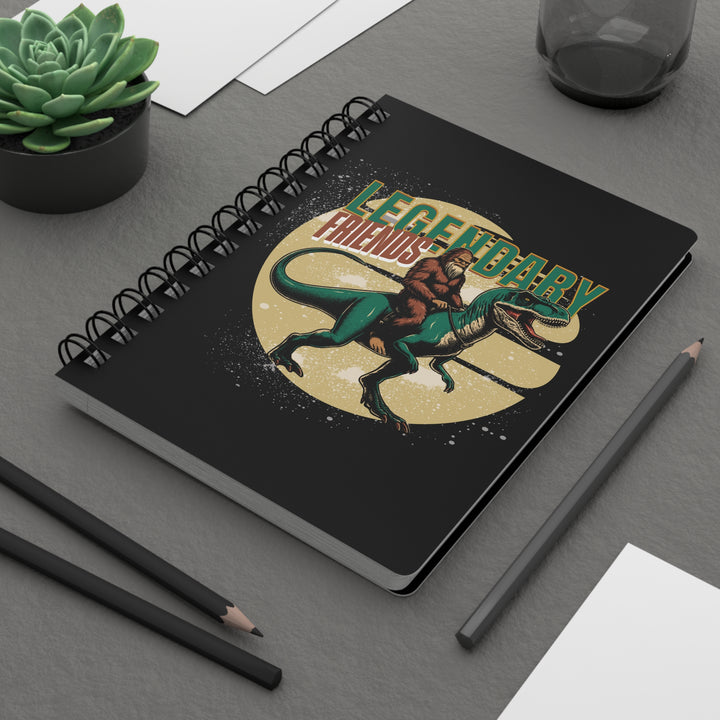 Legendary Friends Spiral Bound Journal - Perfect for Dinosaurs and Bigfoot Lovers