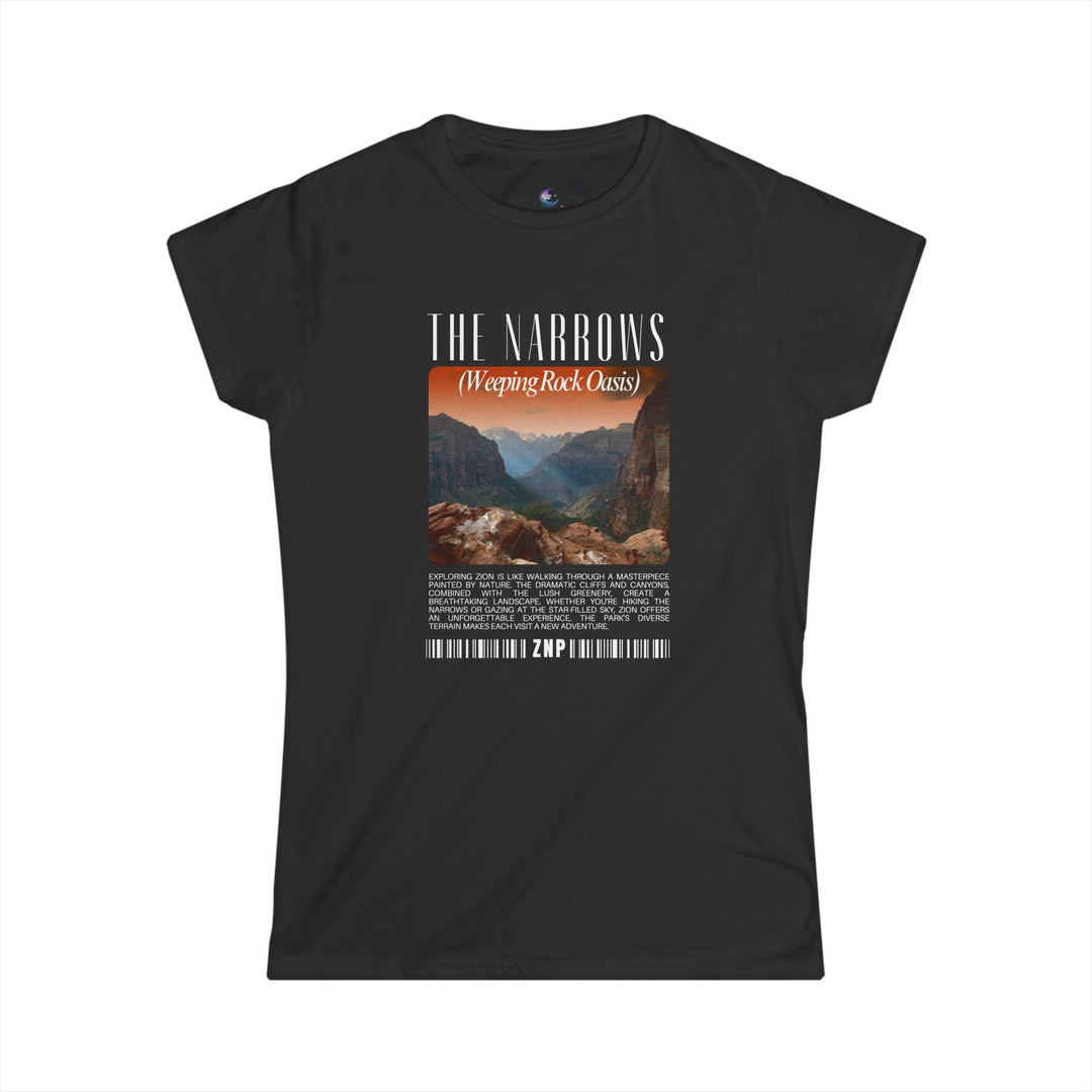 Women's Softstyle Tee - The Narrows (Weeping Rock Oasis) Graphic Shirt - Zion National Park