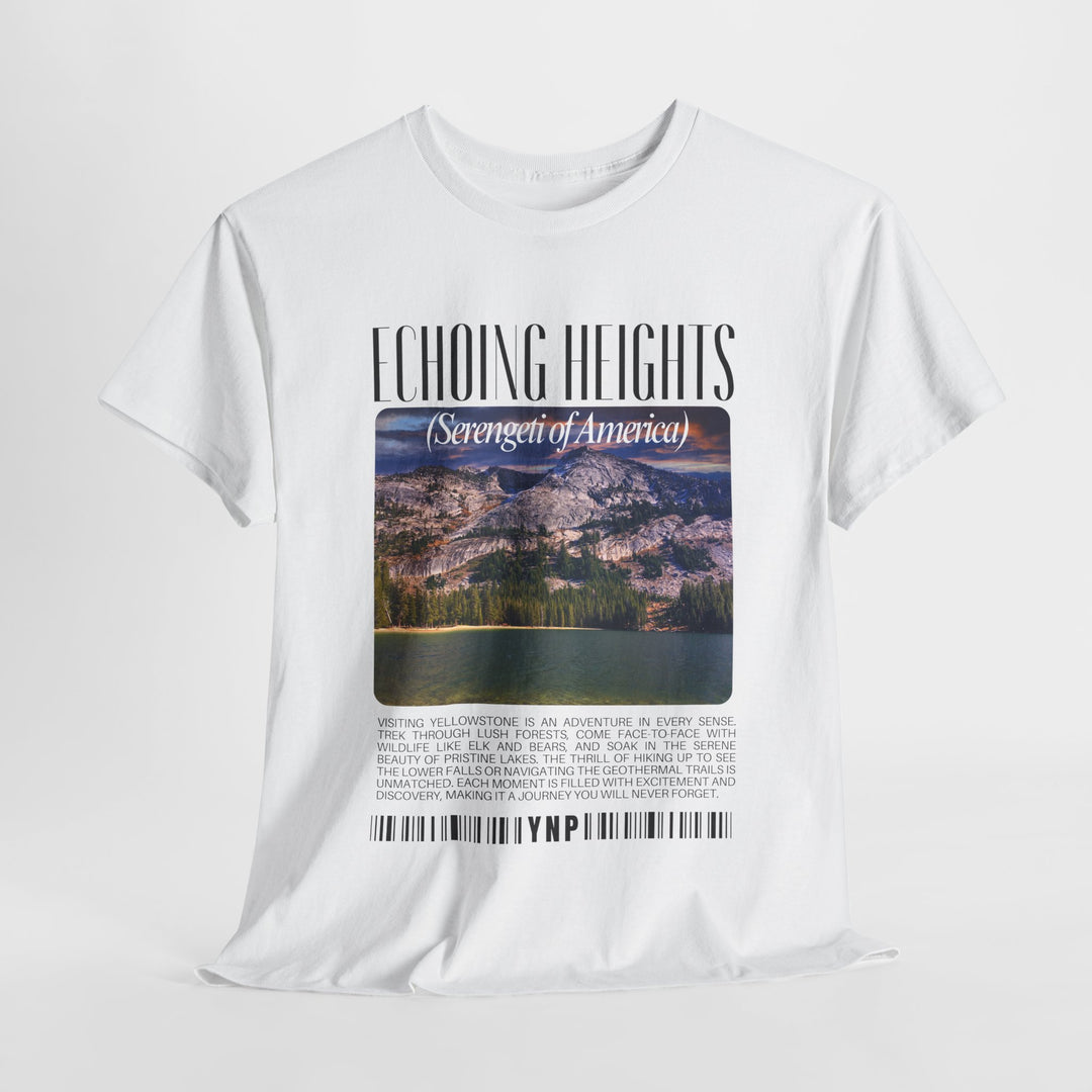 Echoing Heights Unisex Heavy Cotton Tee - Vintage Mountain Graphic Tee