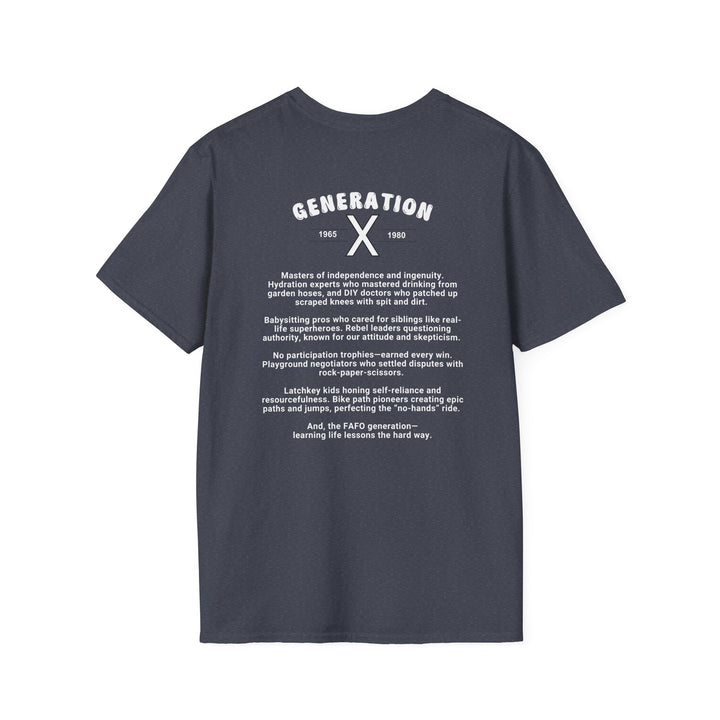 Generation X Inspired Design | Nostalgic Graphic Tee Unisex Softstyle T-Shirt