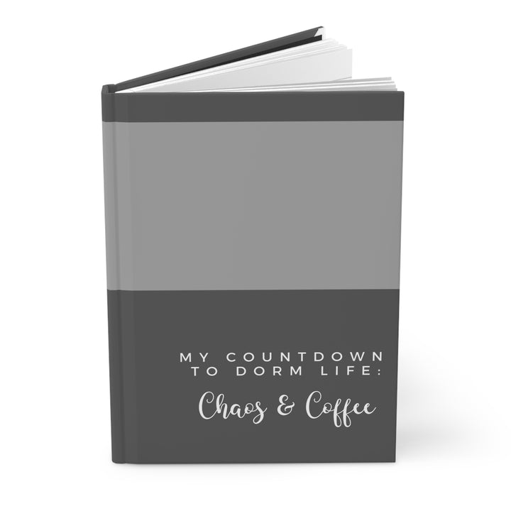 Dorm Life Chaos & Coffee Hardcover Journal Gray - Perfect for Creative Minds