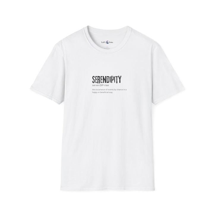 Serendipity Unisex Softstyle T-Shirt, Motivational Quote Tee, Gift for Friends, Casual Wear, Birthday Present, Everyday Style