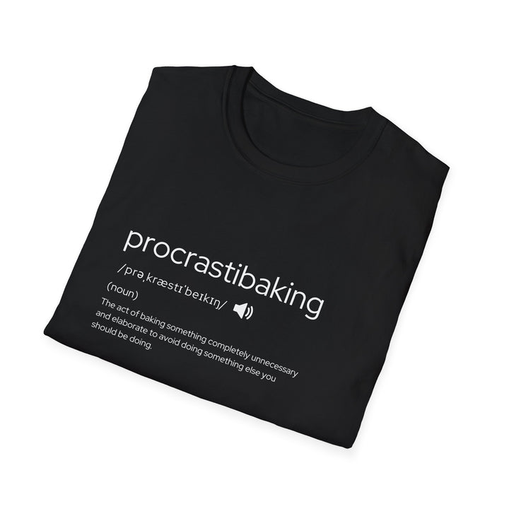 ProcrastiBaking Unisex T-Shirt - Cozy & Fun for Bakers, Foodies, Gifts, Birthdays, or Casual Days