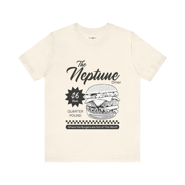 Neptune Diner Graphic Tee - Retro Burger Design, Perfect for Food Lovers