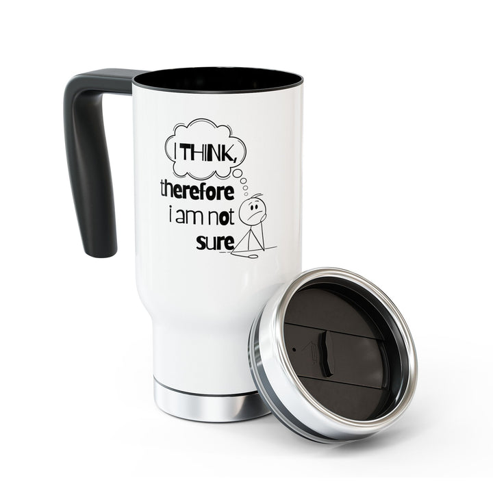 Whimsical Stainless Steel Travel Mug, Perfect Gift for Coffee Lovers, Unique Office Mug, Humorous Drinkware for Students, Motivational