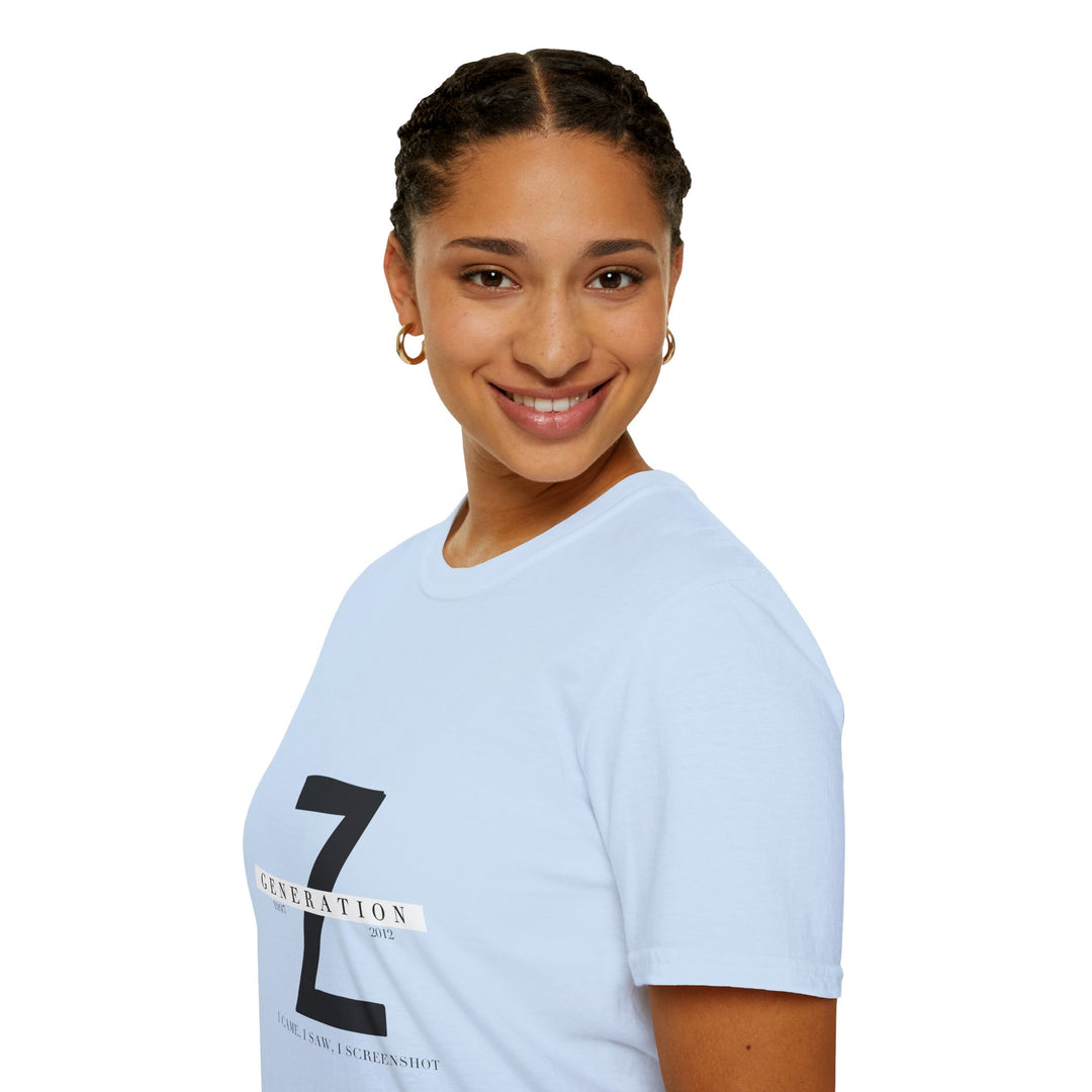 Generation Z Digital Expert Softstyle T-Shirt - - Living Our Best Life Funny Shirt for Online Gaming, Streaming, and Content Creation