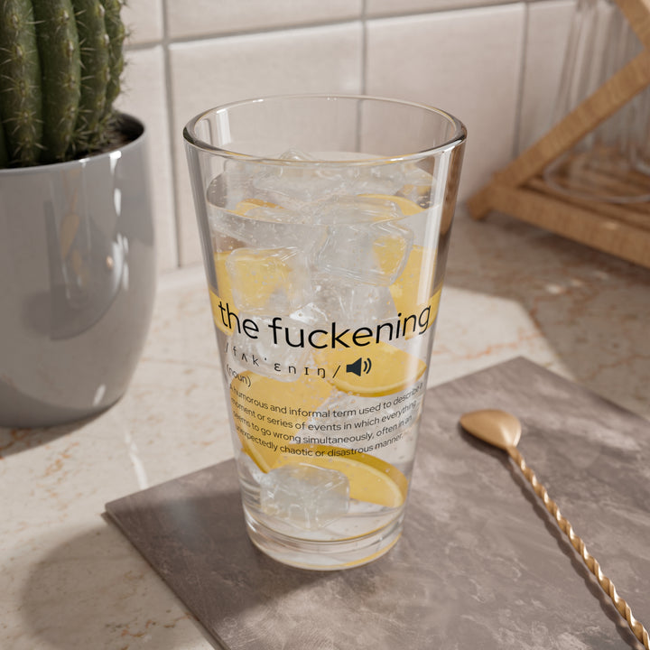 Funny Mixing Glass, 16oz - Perfect for Cocktails, Party Gift, Home Bar Accessory, Humor Gifting, Unique Glassware