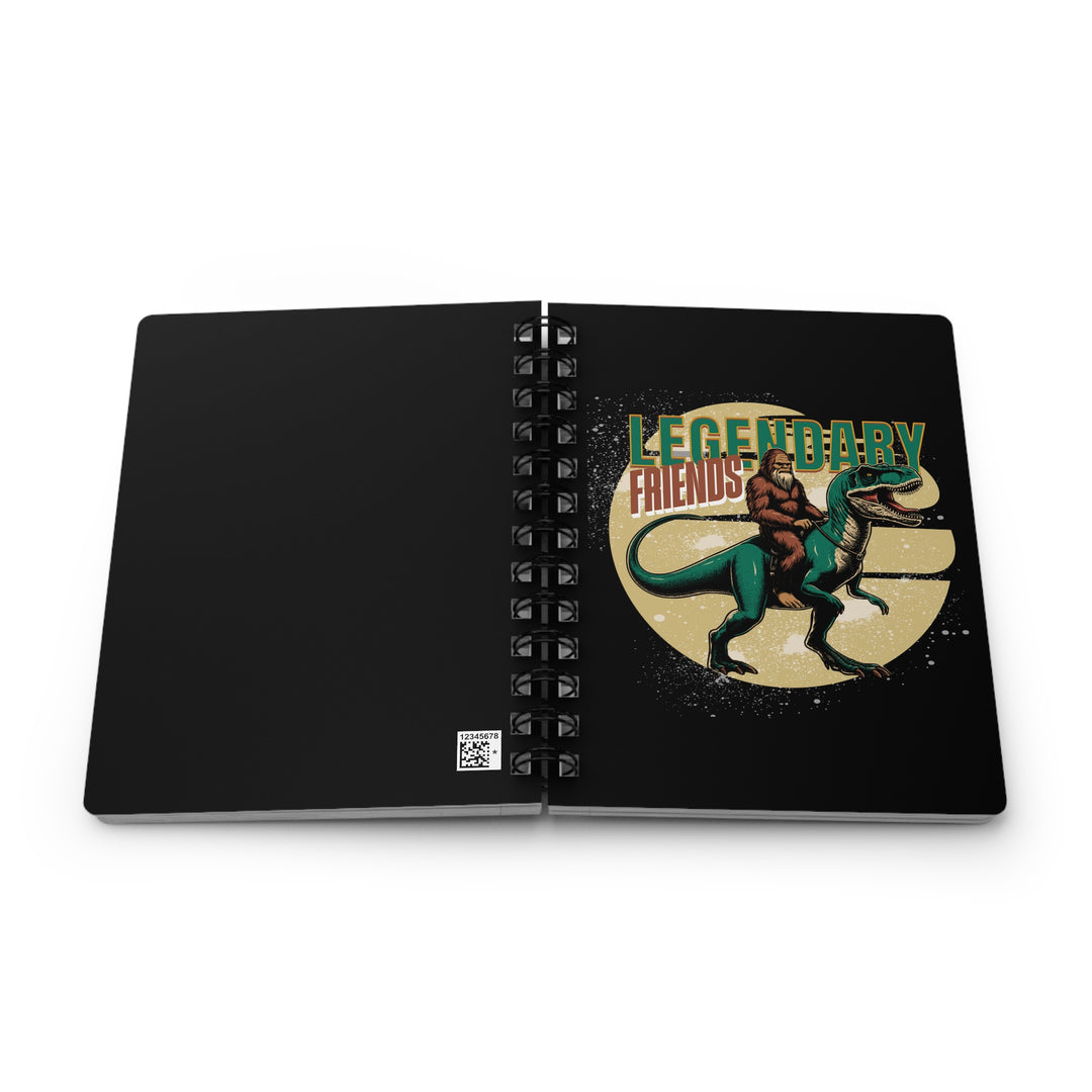 Legendary Friends Spiral Bound Journal - Perfect for Dinosaurs and Bigfoot Lovers