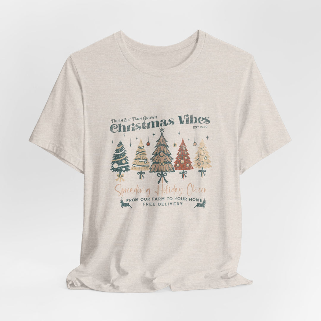 Christmas Vibes Unisex Tee, Holiday Gift, Casual Wear, Family Gathering, Winter Celebration, Unique Christmas Shirt