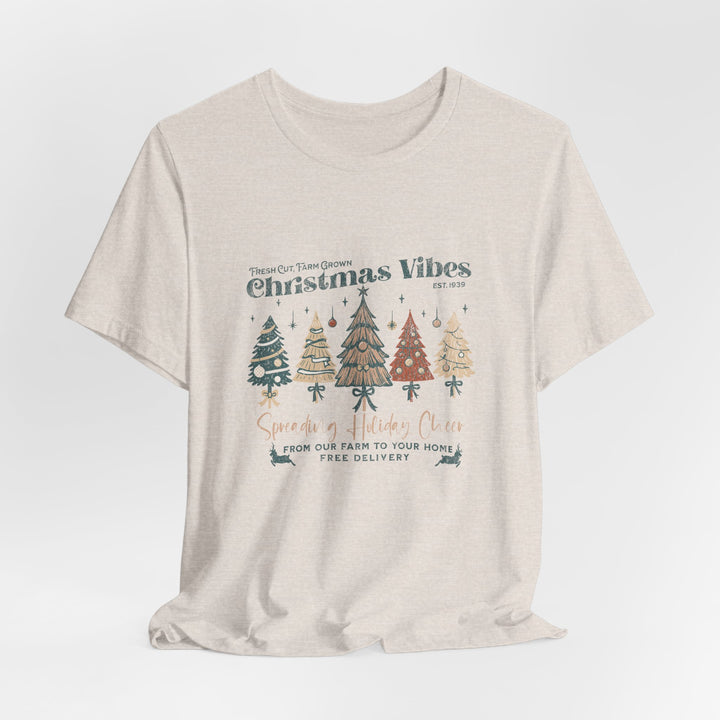 Christmas Vibes Unisex Tee, Holiday Gift, Casual Wear, Family Gathering, Winter Celebration, Unique Christmas Shirt