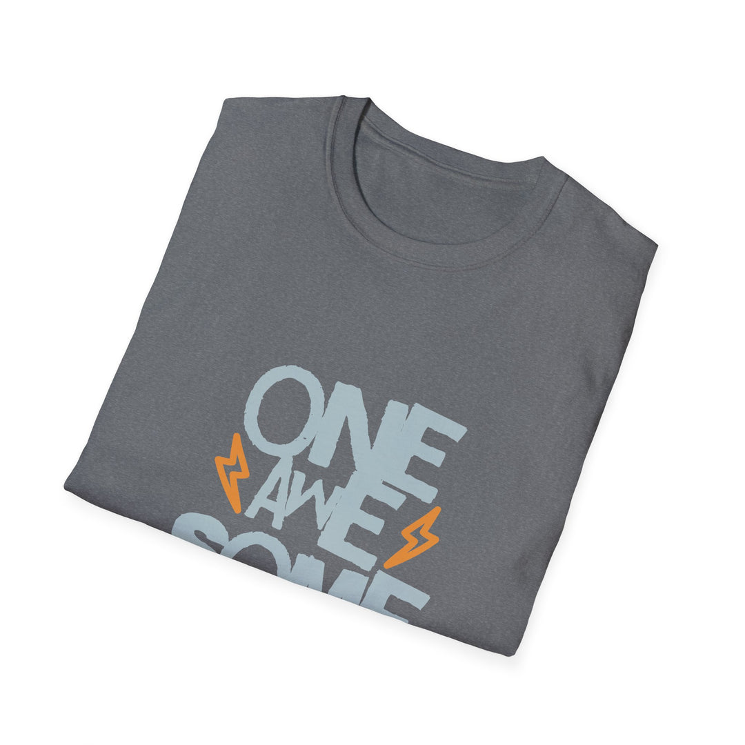 One Awesome Dad Unisex Softstyle T-Shirt Perfect Father's Day Gift, Casual Wear, Dad Apparel, Birthday Celebration, Family Gatherings