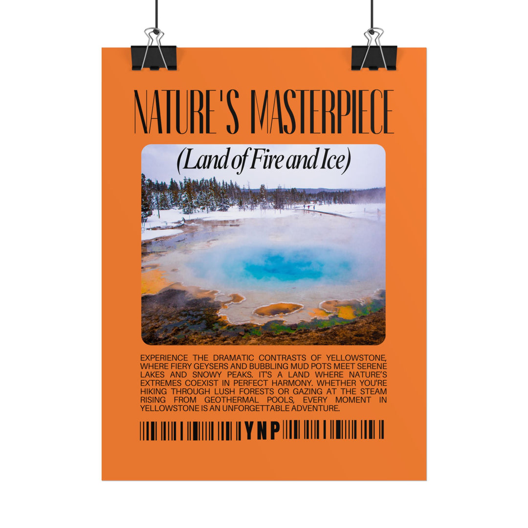 Yellowstone Nature's Masterpiece Rolled Poster - Scenic Land of Fire and Ice - Perfect Decor for Nature Lovers, Hikers, and Campers