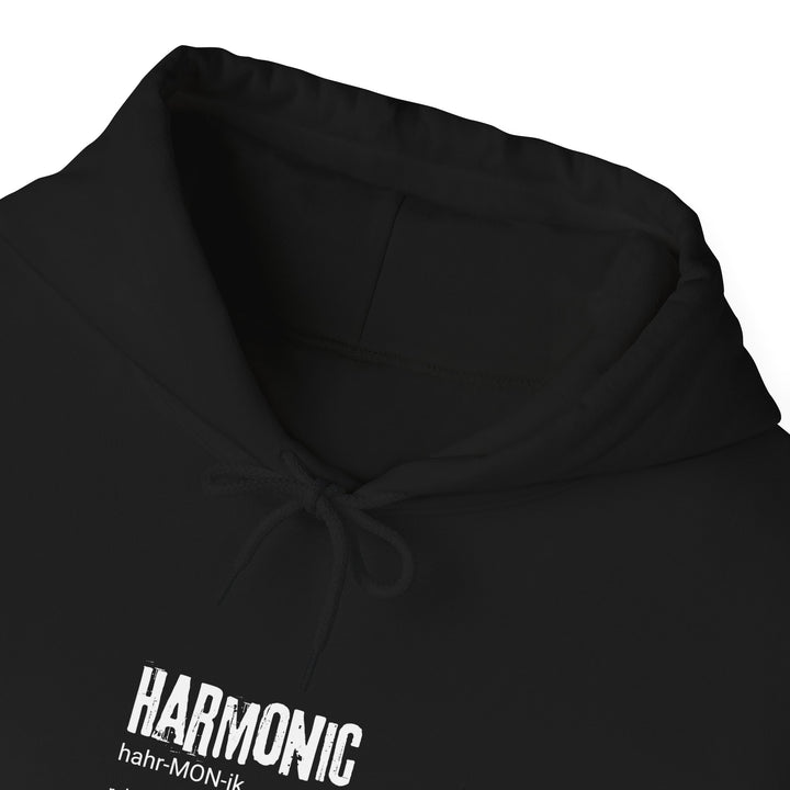 Harmonic Unisex Heavy Blend™ Hooded Sweatshirt - Music Lover Gift, Cozy Hoodie, Relaxed Fit, Perfect for Gifting, Celebrating Harmony