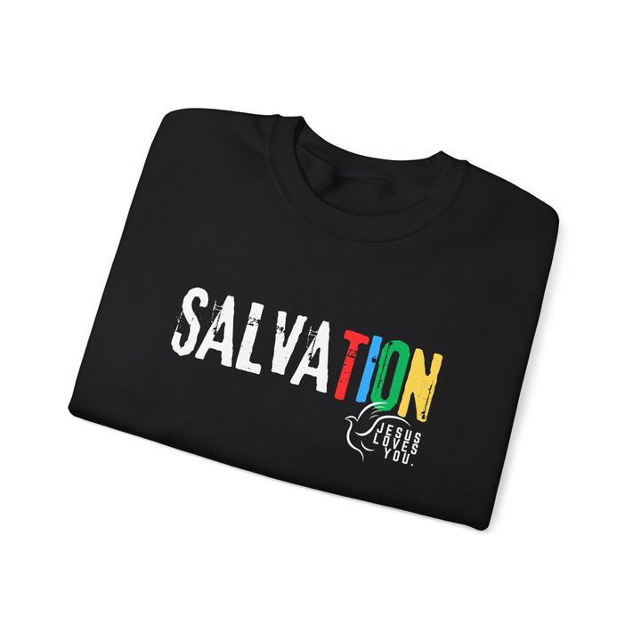 Salvation Christian Unisex Heavy Blend™ Crewneck Sweatshirt - Colorful Inspirational Design Religious Sweaters