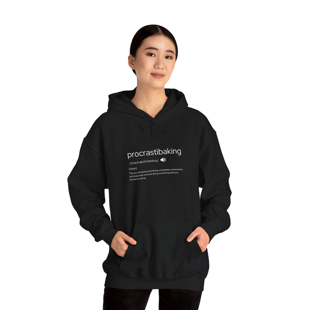 Procrasti-Baking Sweatshirt, Cozy Hoodie for Baking Lovers, Funny Gift for Home Bakers, Chill Vibes, Ideal for Birthdays