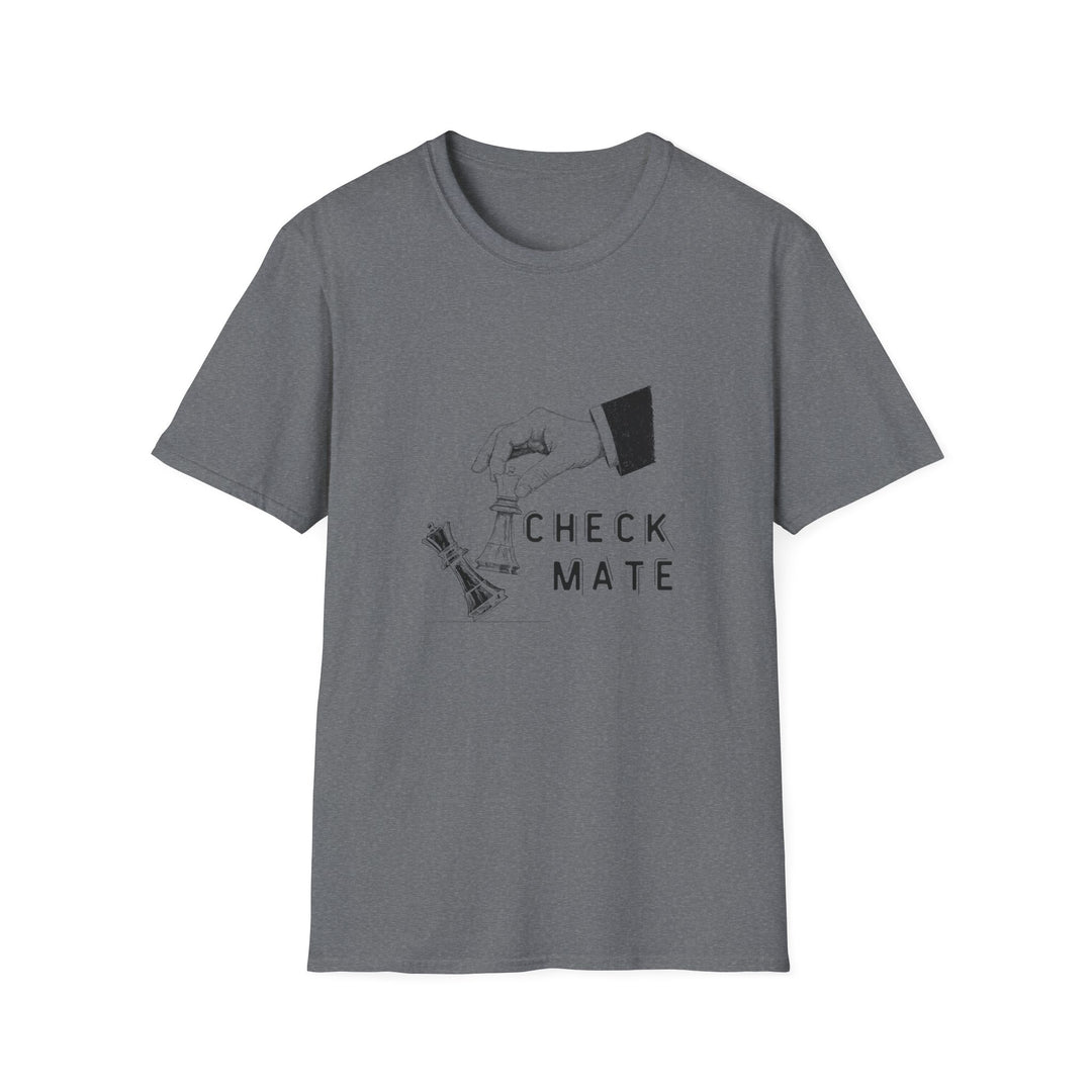 Check Mate Unisex Softstyle T-Shirt - Perfect for Chess Lovers, Game Night, Casual Wear, Gift for Players, Unique Graphic Tee