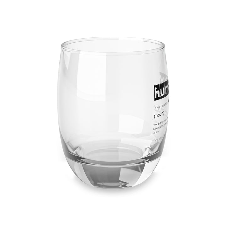 Humanity Whiskey Glass - Unique Gift for Friends, Personalized Barware, Home Decor, Engraved Glass, Perfect for Parties, Inspirational