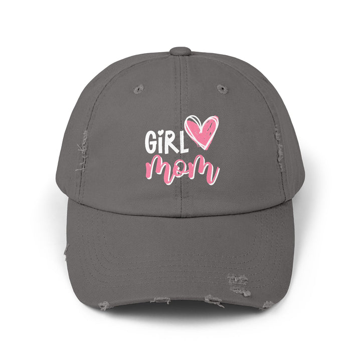 Girl Mom Unisex Distressed Cap  Cute Gift for Moms  Casual Everyday Style, Mothers Day Gift, Family Outing Accessory, Trendy Hat