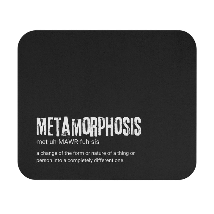 Metamorphosis Mouse Pad, Inspirational Desk Mat, Office Gift, Black Home Decor, Motivation Mousepad