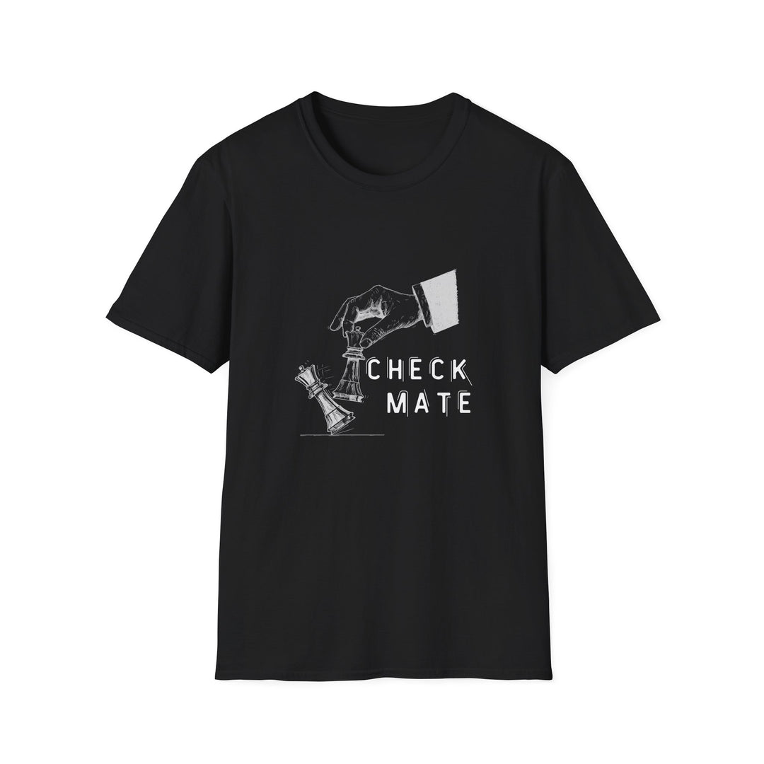 Check Mate Unisex Softstyle T-Shirt - Perfect for Chess Lovers, Game Night, Casual Wear, Gift for Players, Unique Graphic Tee