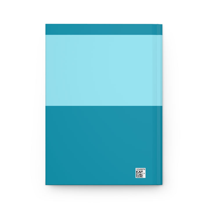 Self-Care Hardcover Journal - Stay Sane & Fabulous - Aqua Blue Modern