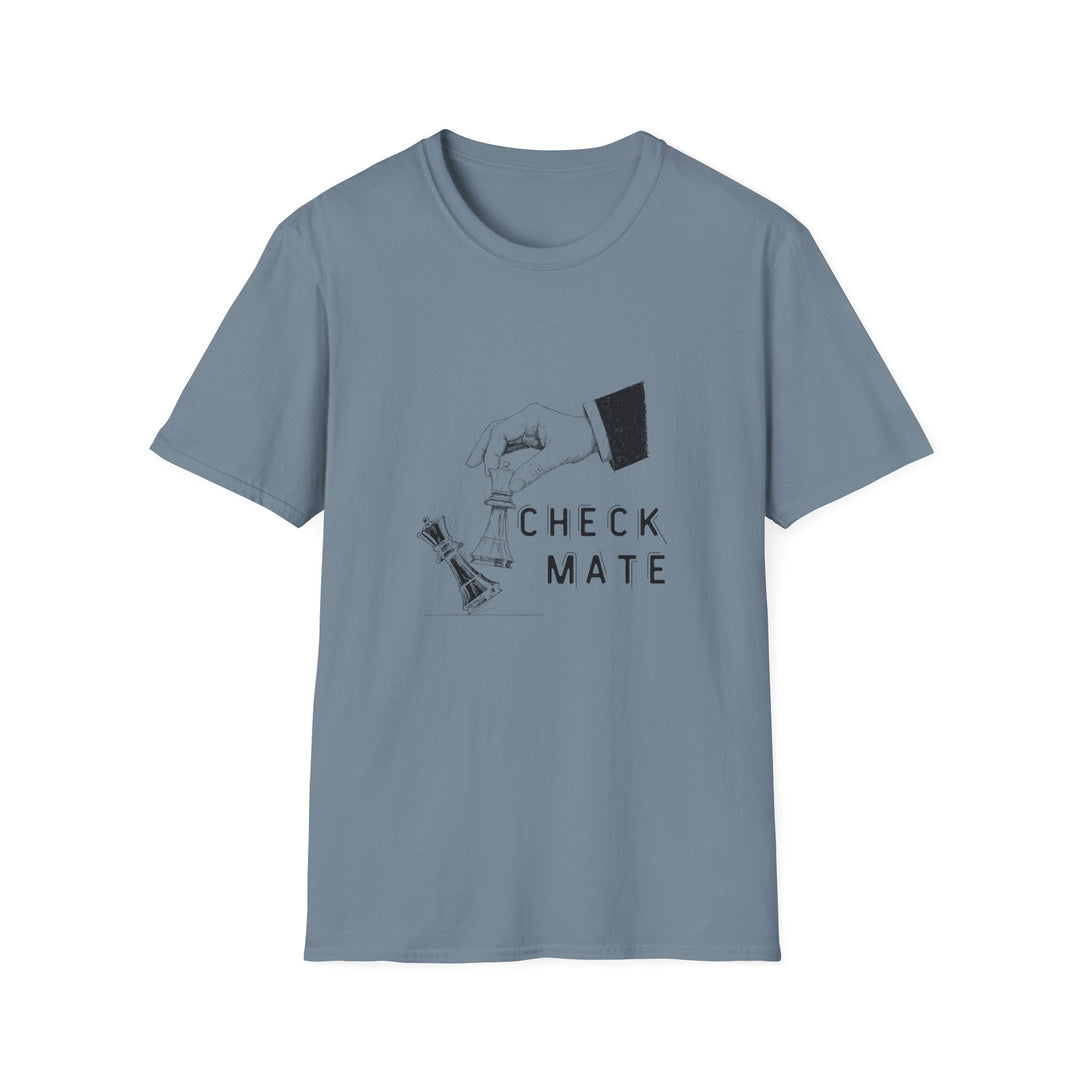 Check Mate Unisex Softstyle T-Shirt - Perfect for Chess Lovers, Game Night, Casual Wear, Gift for Players, Unique Graphic Tee