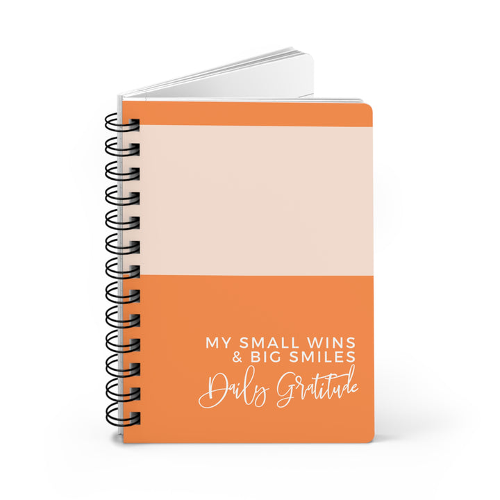 Daily Gratitude Spiral Bound Journal - My Small Wins & Big Smiles