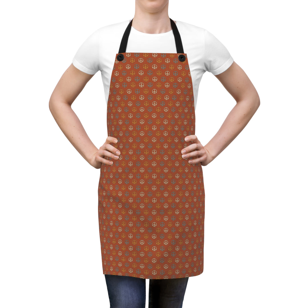 Peace Sign Patterned Apron for Chefs and Bakers - Perfect for Cooking and Baking Enthusiasts