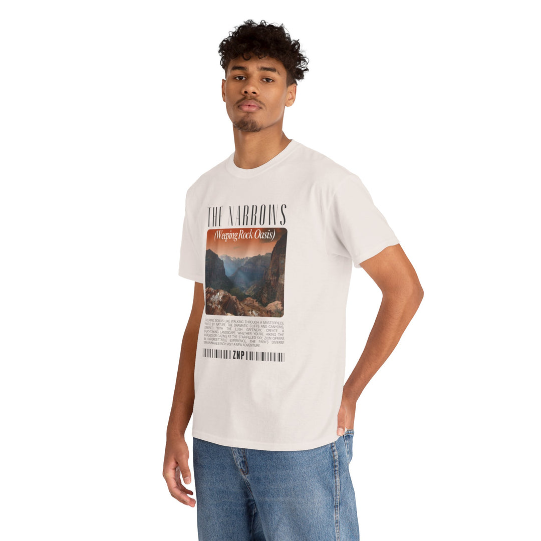 Zion National Park The Narrows Unisex Heavy Cotton Tee - Nature-Inspired Graphic T-Shirt for Outdoor Adventures and Casual Wear