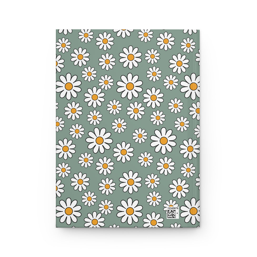 Floral Hardcover Journal  Daisy Pattern for Creative Minds