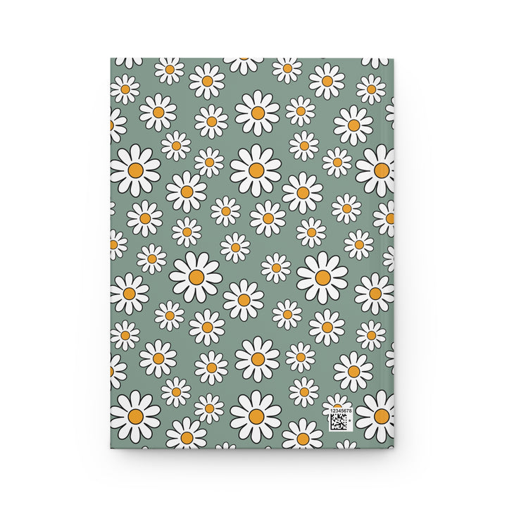 Floral Hardcover Journal  Daisy Pattern for Creative Minds