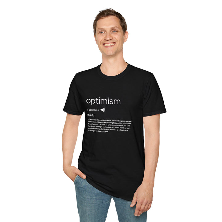 Optimism Definition T-Shirt, Motivational Tee, Gift for Friends, Uplifting Apparel, Perfect for Birthdays, Encouragement Shirt