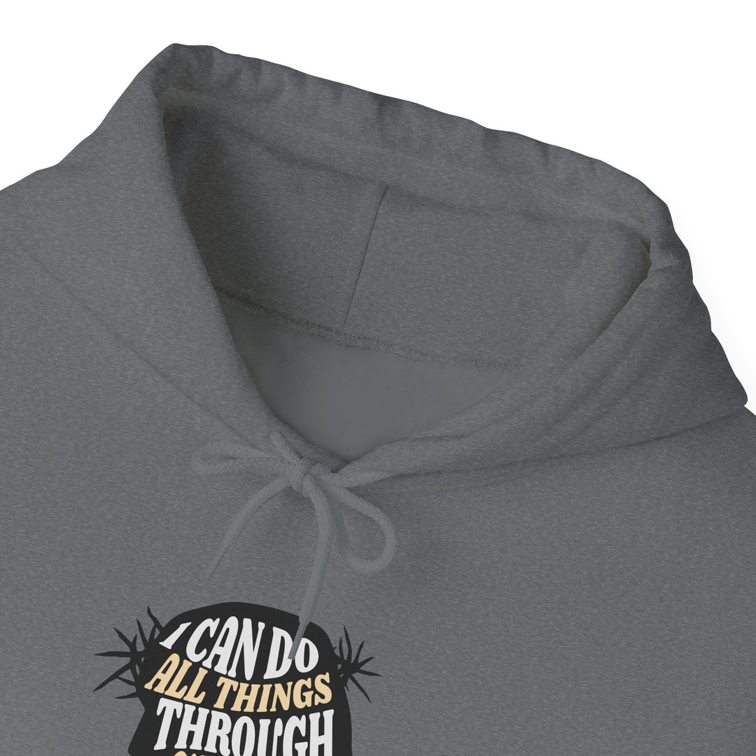 Inspirational Unisex Hoodie Do All Things Through Christ - Religious Gifting, Uplifting and Motivational Apparel for Daily Wear