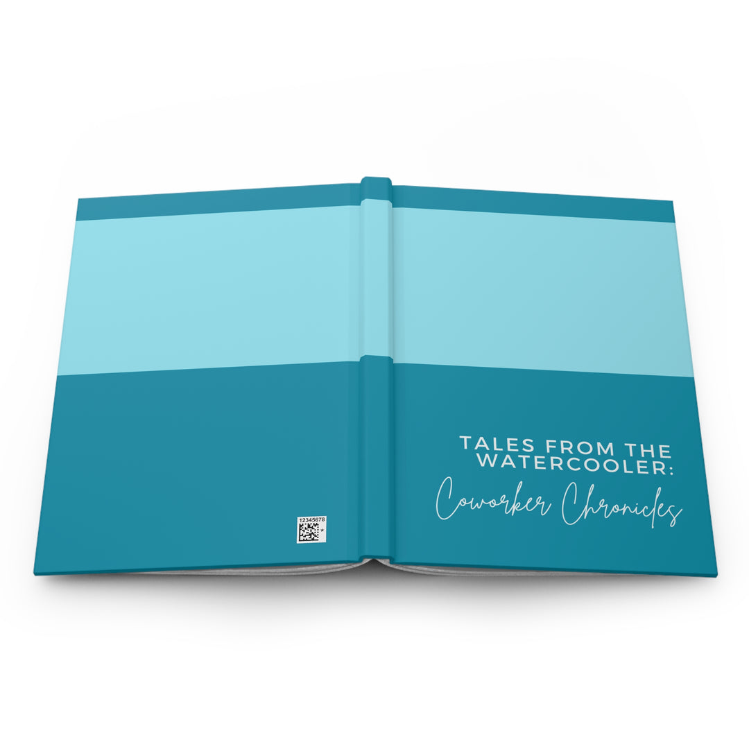 Aqua Blue Coworker Chronicles Hardcover Journal - Tales from the Watercooler Funny Notebook for Office Gifts