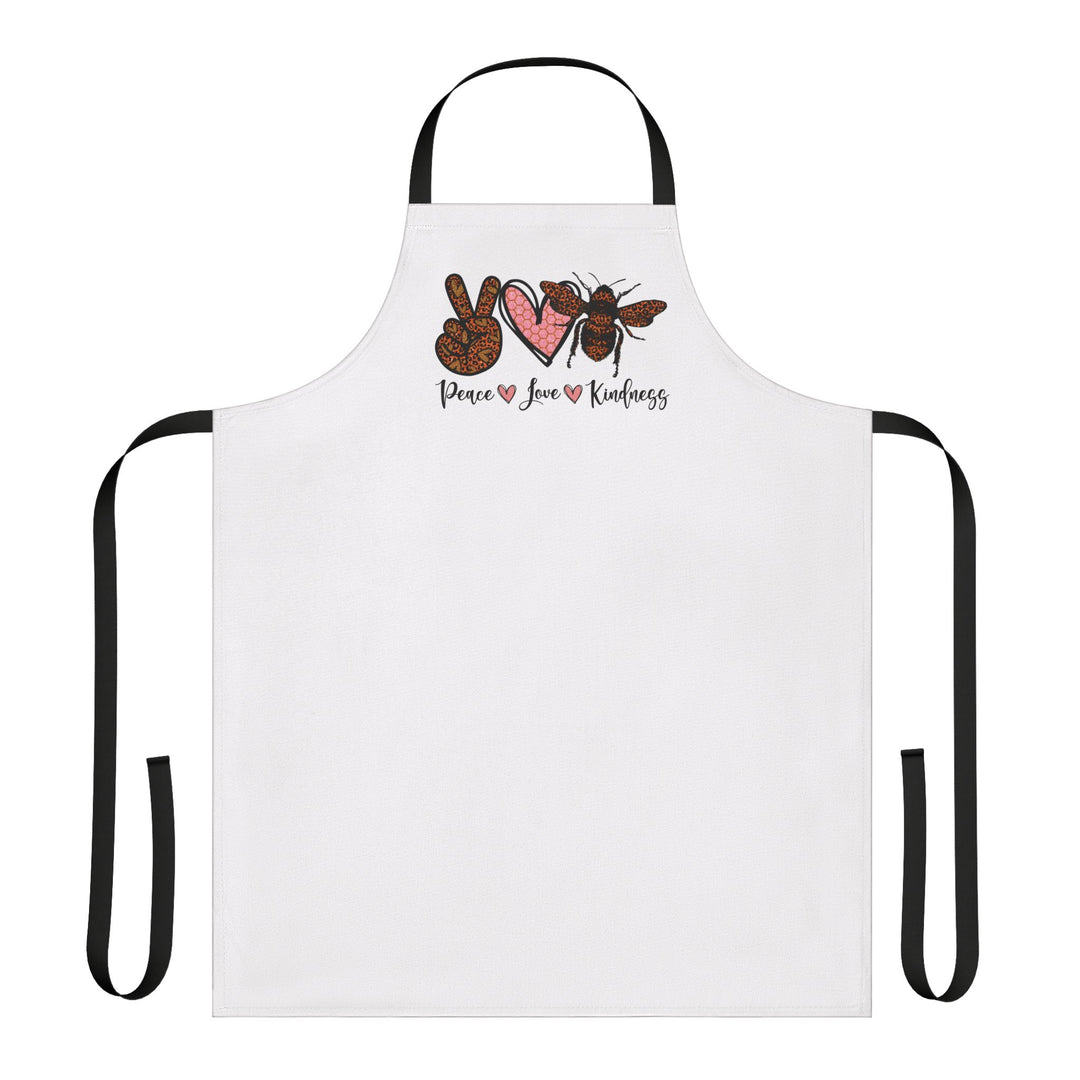 Inspirational Kitchen Apron Peace, Love, Kindness Baker Apron - Chef Accessory Home Kitchen Essentials Gift for Mom or Grandmom