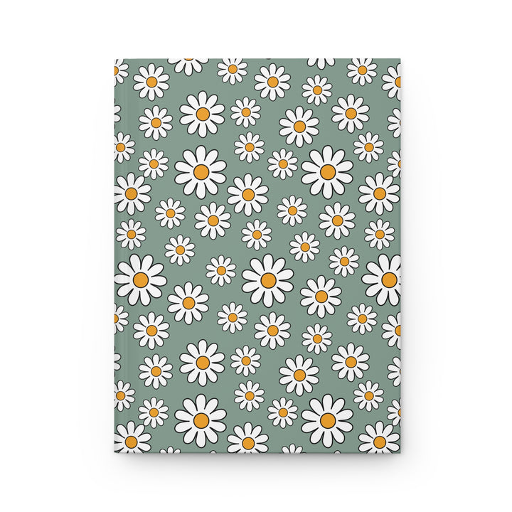 Floral Hardcover Journal  Daisy Pattern for Creative Minds