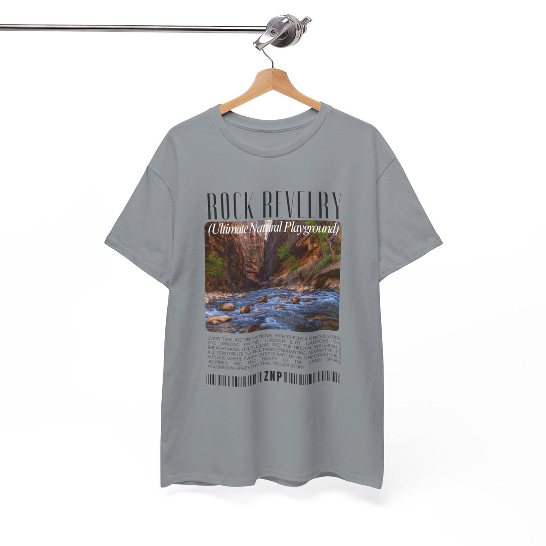 Zion National Park Rock Revival Unisex Heavy Cotton Tee - Nature-Inspired Graphic T-Shirt for Casual Wear and Outdoor Adventures