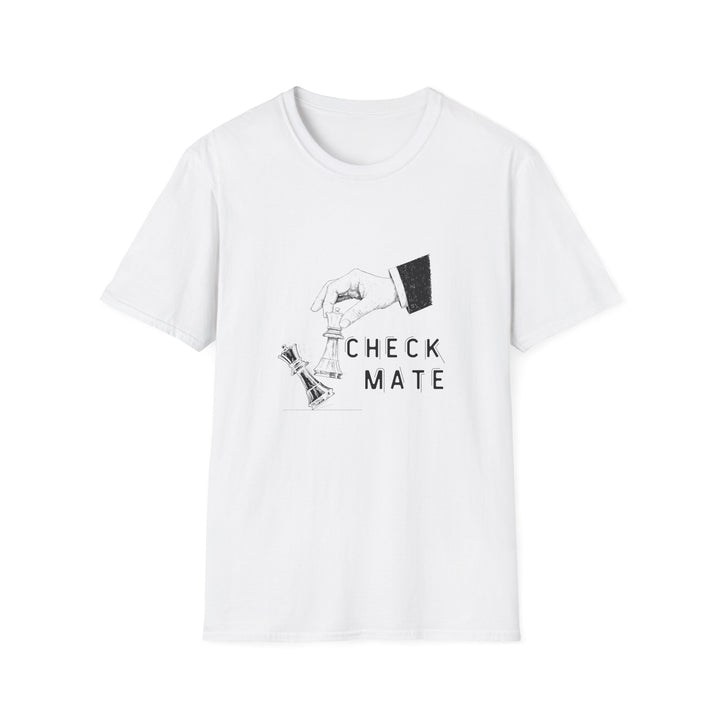 Check Mate Unisex Softstyle T-Shirt - Perfect for Chess Lovers, Game Night, Casual Wear, Gift for Players, Unique Graphic Tee