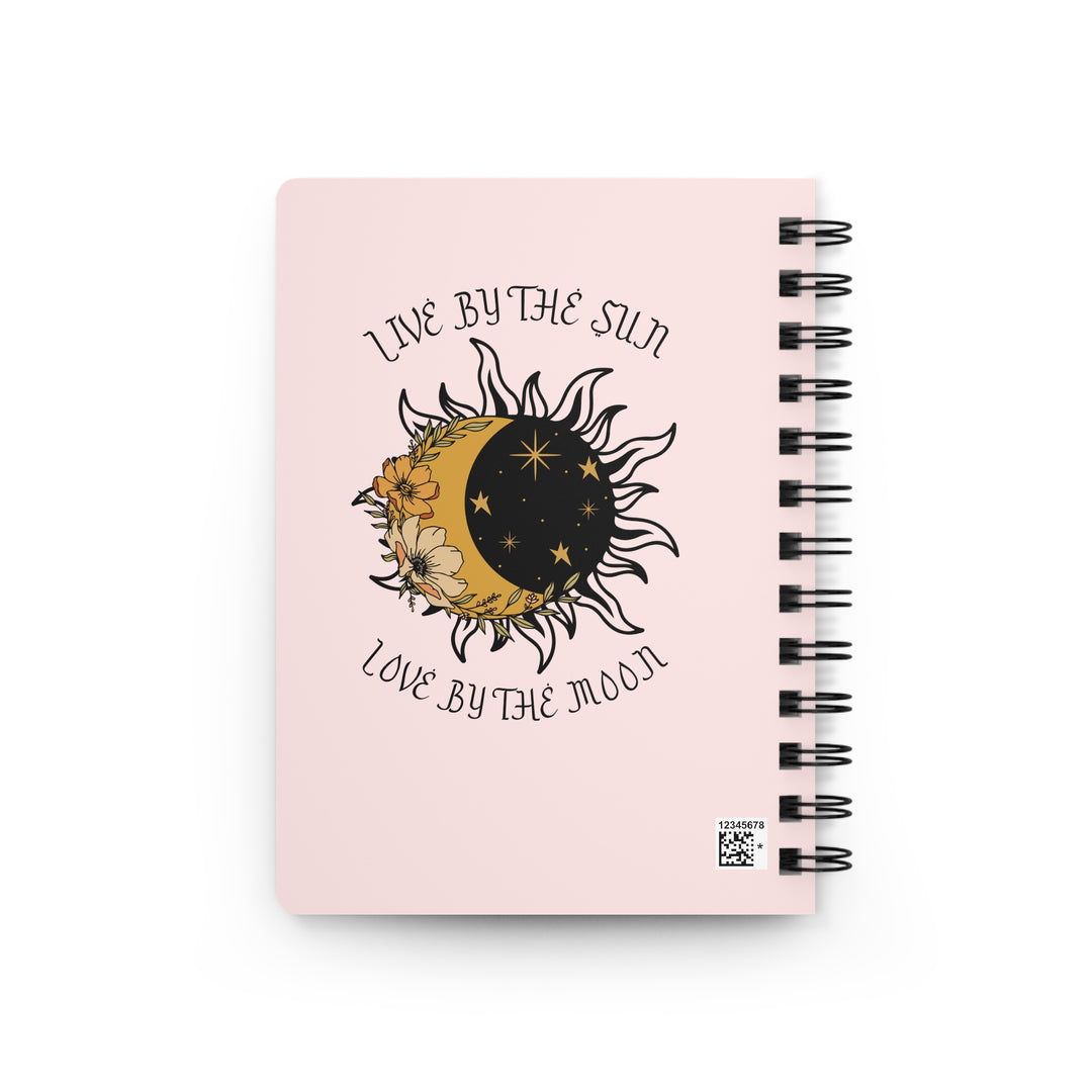 Sun and Moon Inspirational Spiral Bound Journal - Live by the Sun, Love by the Moon