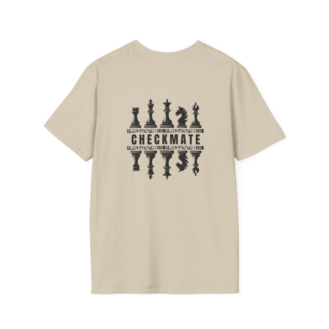 Check Mate Unisex Softstyle T-Shirt, Chess Lover Gift, Casual Game Top, Mens Women Tee, Unique Gift for Players