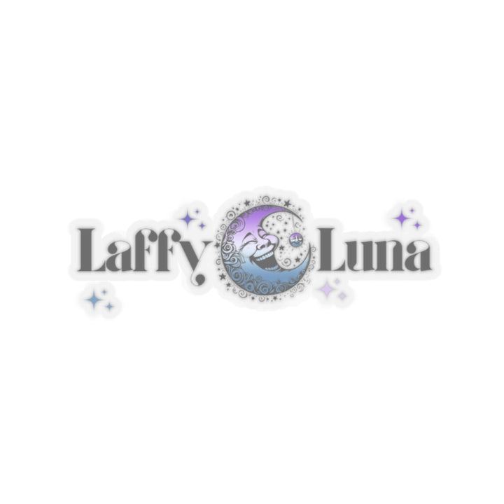 Laffy Luna Kiss-Cut Stickers - Brand Gear with Laughing Moon Design - Purple and Blue - Fun and Unique Stickers for Personal Expression