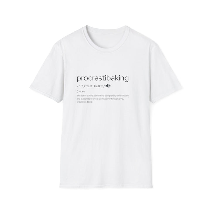 ProcrastiBaking Unisex T-Shirt - Cozy & Fun for Bakers, Foodies, Gifts, Birthdays, or Casual Days