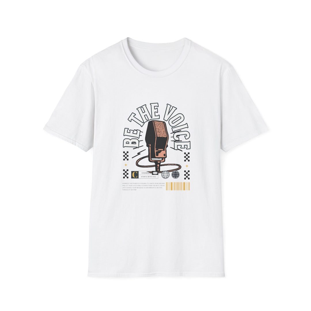 Be The Voice T-Shirt - Unisex Softstyle Tee, Music Lover Gift, Concert Apparel, Casual Wear, Creative Expression