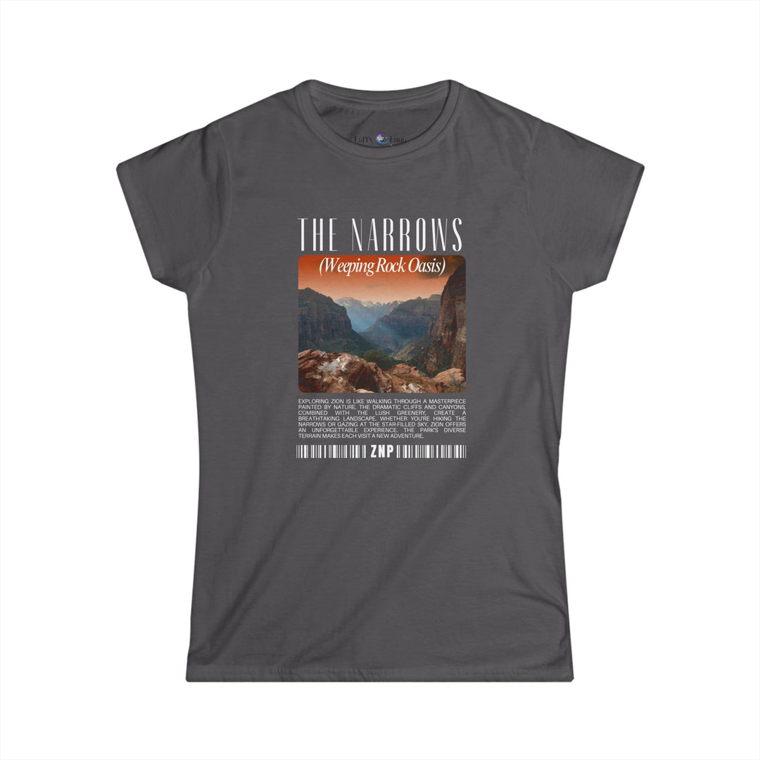 Women's Softstyle Tee - The Narrows (Weeping Rock Oasis) Graphic Shirt - Zion National Park