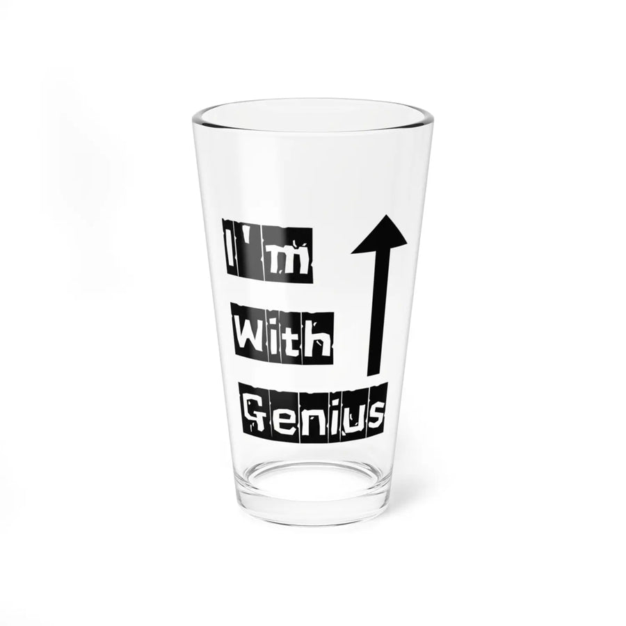 16oz Mixing Glass | Fun Drinkware for Parties Gift Home Bartenders I’m with Genius Cocktail Barware - Mug