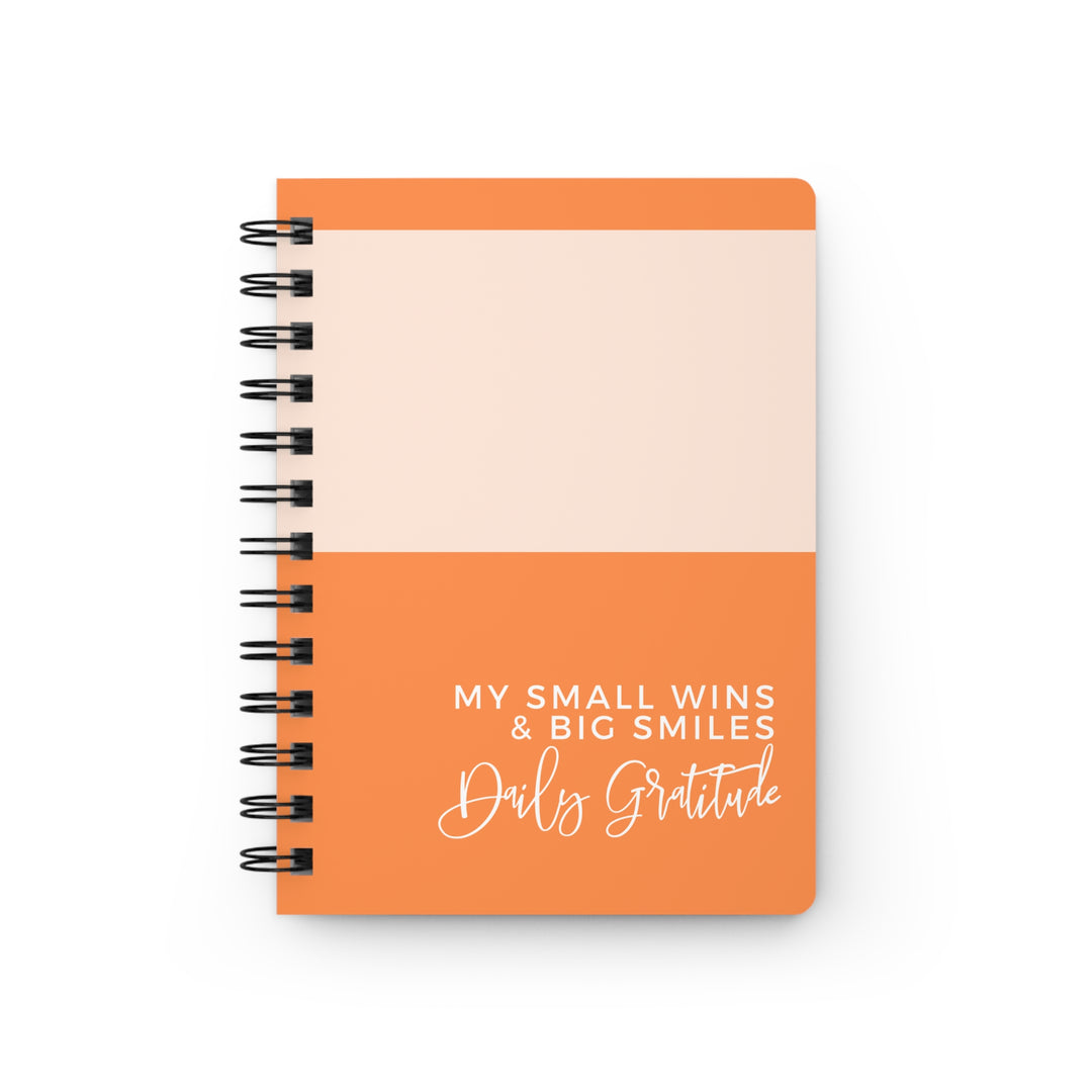 Daily Gratitude Spiral Bound Journal - My Small Wins & Big Smiles