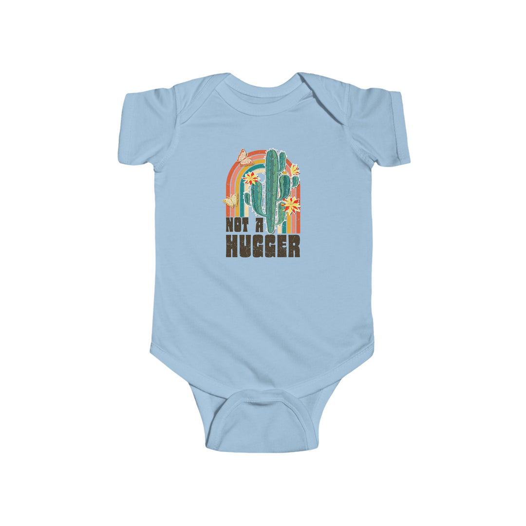 Cute Cactus Infants Bodysuit "Not a Hugger" Design for Playful Babies